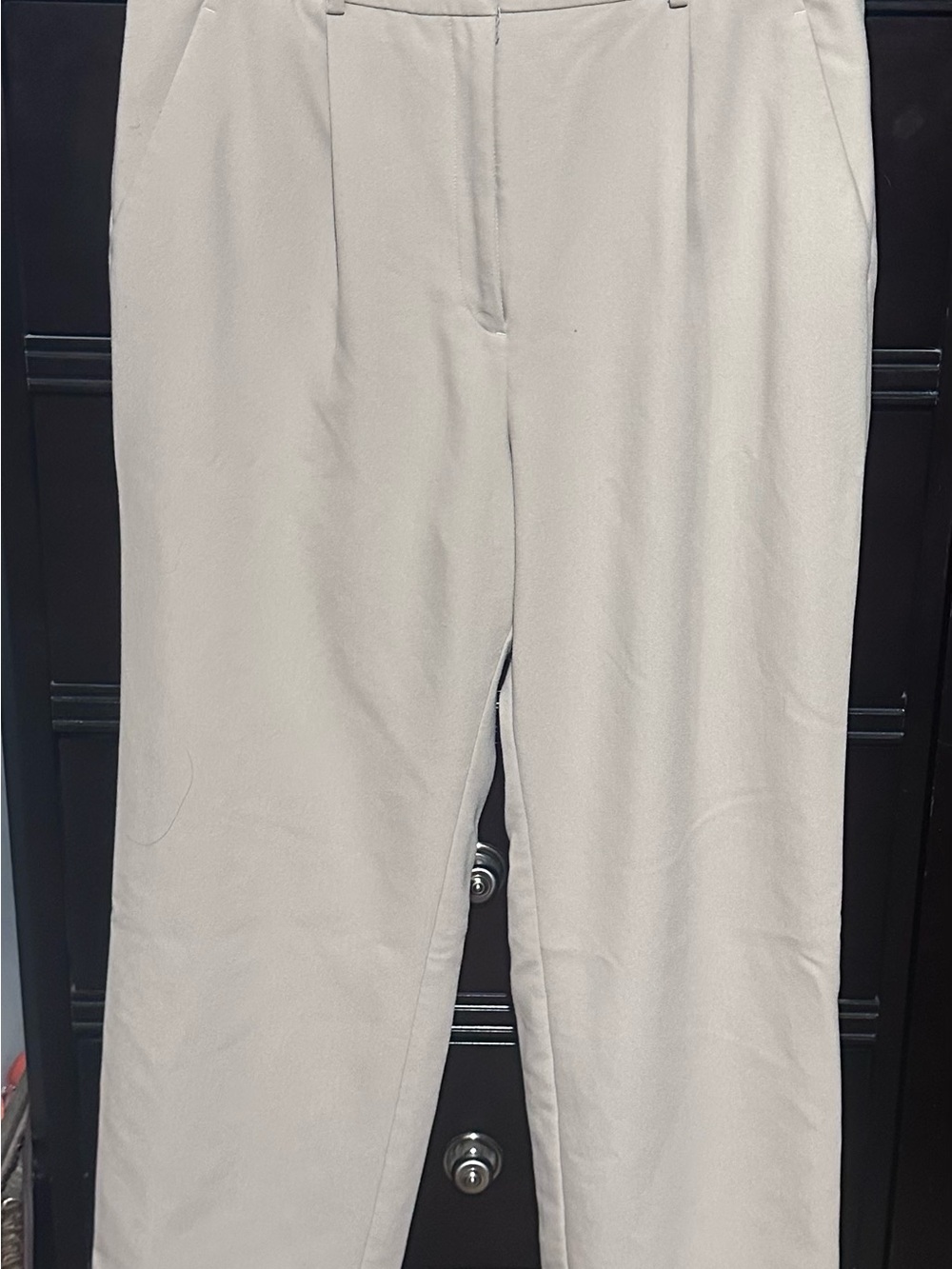 Abercrombie & Fitch Straight-Leg Pants in Light Beige